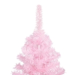 Albero di Natale Preilluminato con Palline Rosa 180 cm PVC