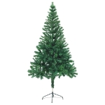 Albero di Natale Preilluminato con Palline 150 cm 380 Rami