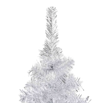 Albero di Natale Preilluminato con Palline Argento 210 cm PET