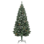 Albero di Natale Preilluminato con Palline e Pigne 180 cm