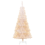 Albero di Natale Artificiale Punte Iridescenti Bianco 240cm PVC