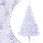 Albero di Natale Artificiale Metà con Supporto Bianco 120cm PVC