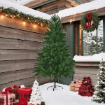 Albero di Natale Artificiale Realistico con Punte 210 cm Verde