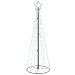 Albero di Natale a Cono Bianco Caldo 108 LED 70x180 cm