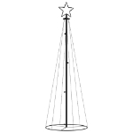 Albero di Natale a Cono Bianco Caldo 108 LED 70x180 cm