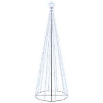 Albero di Natale a Cono Bianco Freddo 310 LED 100x300 cm