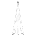 Albero di Natale a Cono Bianco Freddo 310 LED 100x300 cm