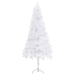 Albero di Natale Artificiale ad Angolo Bianco 150 cm PVC