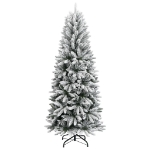 Albero di Natale Artificiale con Neve Floccata 150 cm PVC e PE