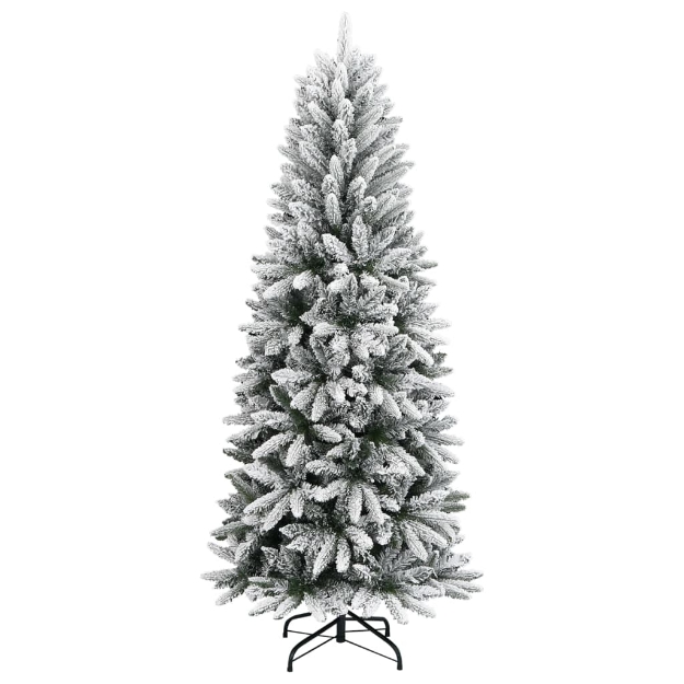 Albero di Natale Artificiale con Neve Floccata 150 cm PVC e PE