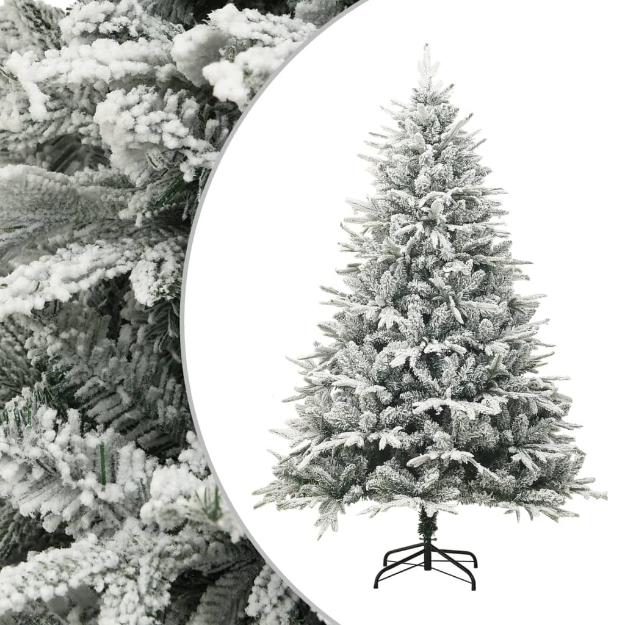 Albero di Natale Artificiale con Neve Verde 210 cm in PVC e PE