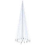 Albero di Natale con Puntale Bianco Freddo 1134 LED 800 cm