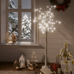 Albero Natale 140 LED 1,5 m Salice Bianco Caldo Interno Esterno