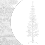 Albero Natale Artificiale Sottile a Metà Supporto Bianco 150 cm