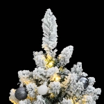 Albero Natale Incernierato con 150 LED e Palline 150 cm