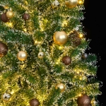 Albero di Natale Artificiale con 300 LED Palline e Neve 240 cm