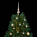 Albero Natale Incernierato con 300 LED e Palline 180 cm