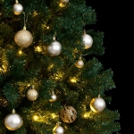 Albero Natale Incernierato con 300 LED e Palline 180 cm