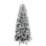 Albero di Natale Artificiale con 150 LED e Neve Fioccata 120 cm