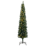 Albero di Natale Artificiale Sottile con 300 LED 210 cm