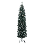 Albero di Natale Artificiale Sottile 300 LED 240 cm