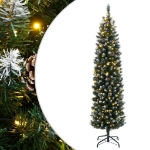 Albero di Natale Artificiale Sottile con 300 LED 180 cm