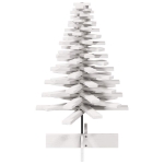 Albero di Natale Decorativo Bianco 100 cm in Legno di Pino