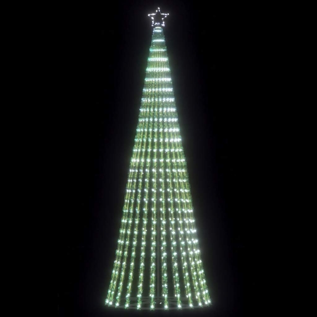 Illuminazione Albero Natale a Cono 475LED Bianco Freddo 247cm