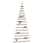 Albero di Natale da Parete con Stella 100x210 cm Ramo Naturale