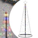 Illuminazione Albero Natale a Cono 200 LED Colorati 182 cm