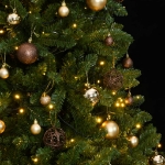 Albero Natale Artificiale Incernierato 300 LED e Palline 270 cm