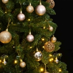 Albero Natale Incernierato con 300 LED e Palline 300 cm