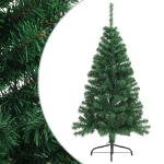 Albero di Natale Artificiale Metà con Supporto Verde 120 cm PVC