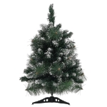 Albero di Natale Preilluminato con Palline Verde 60 cm