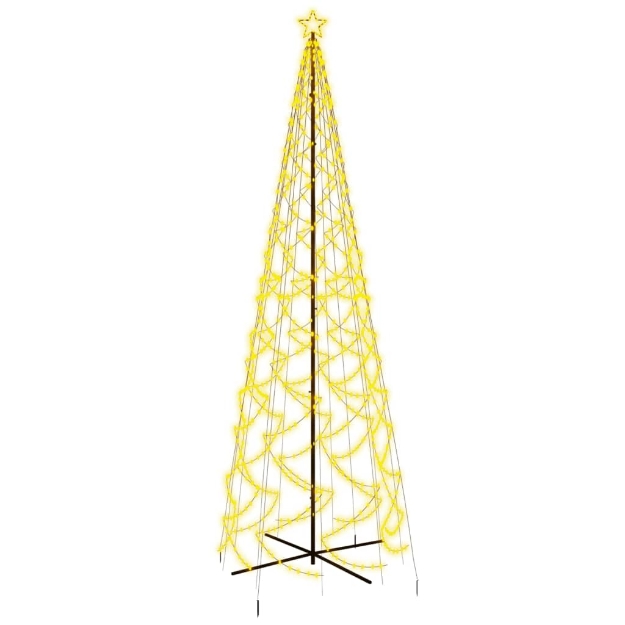 Albero di Natale a Cono Bianco Caldo 1400 LED 160x500 cm