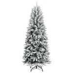 Albero di Natale Artificiale con Neve Floccata 210 cm PVC e PE