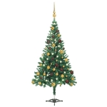 Set Albero Natale Artificiale con LED e Palline 120 cm 230 Rami