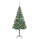 Albero di Natale Preilluminato con Palline e Pigne 180 cm