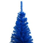 Albero di Natale Preilluminato con Palline Blu 210 cm PVC