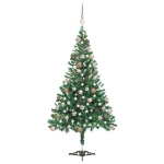 Albero di Natale Preilluminato Palline Bianco 180 cm 564 Rami