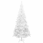 Albero di Natale Artificiale Preiluminato Palline 240 cm Bianco