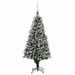 Albero di Natale Preilluminato con Palline e Pigne 240 cm