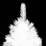 Albero di Natale Preilluminato con Palline Bianco 240 cm PVC