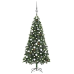 Albero di Natale Preilluminato con Palline e Pigne 180 cm