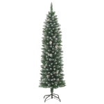 Albero di Natale Artificiale Sottile con Base 180 cm PVC