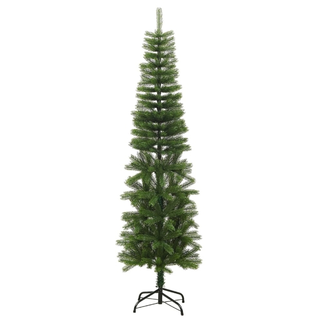 Albero di Natale Artificiale Sottile con Base 180 cm PE