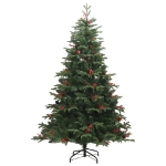 Albero Natale Artificiale Incernierato con Pigne e Bacche 210cm