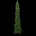 Albero di Natale Artificiale Preilluminato con 100 LED 180 cm