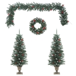 Set Decorazioni di Natale per Porte 4 pz in PVC