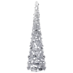 Albero di Natale Artificiale Apribile Argento 150 cm PET